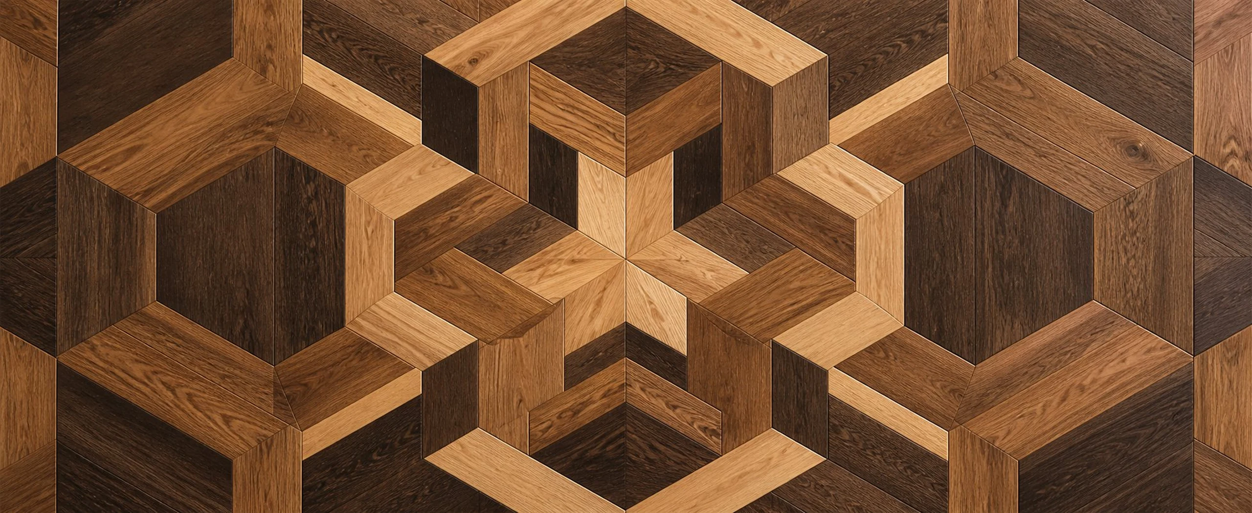 Intricate geometric bespoke parquet flooring — LIGNORA Bespoke Collection