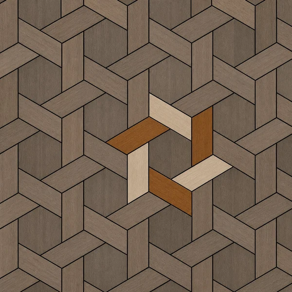 Geometric parquet focal — LIGNORA Bespoke