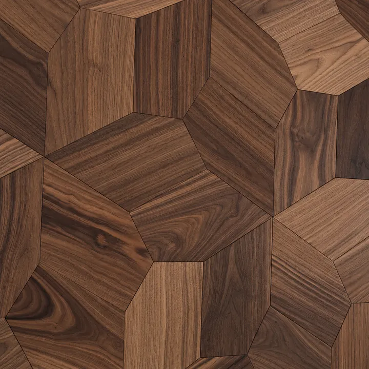 DC13 Cairo Walnut geometric parquet flooring