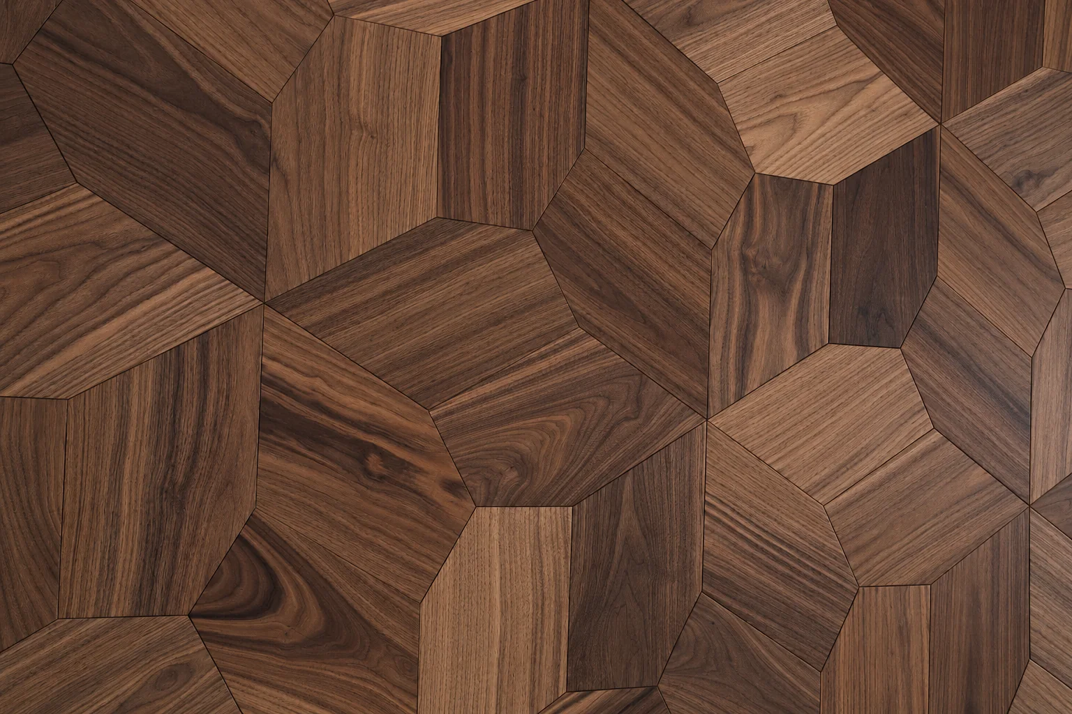 DC13 Cairo Walnut — engineered walnut geometric parquet flooring