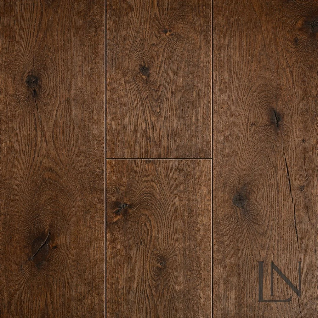 LN13 Antique Brown Oak engineered oak flooring 190mm