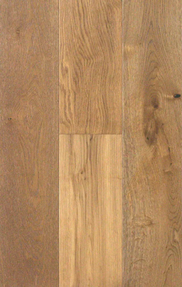 Malt Oak engineered oak 190mm plank flooring, light smoked, brushed and UV lacquered finish, LIGNORA LN375
