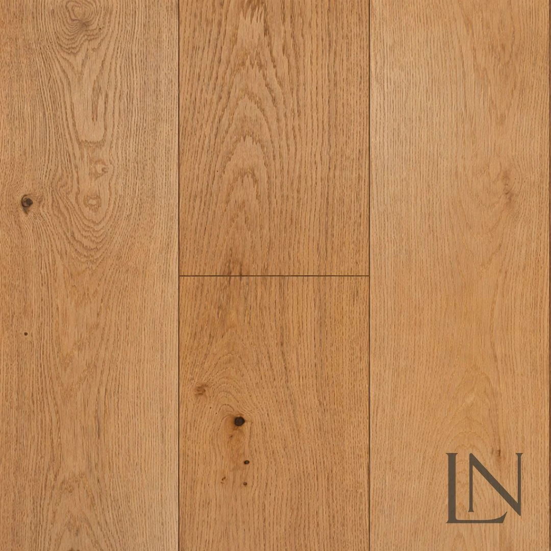 LN12 Natural Oak Brushed Oiled engineered oak flooring 190mm