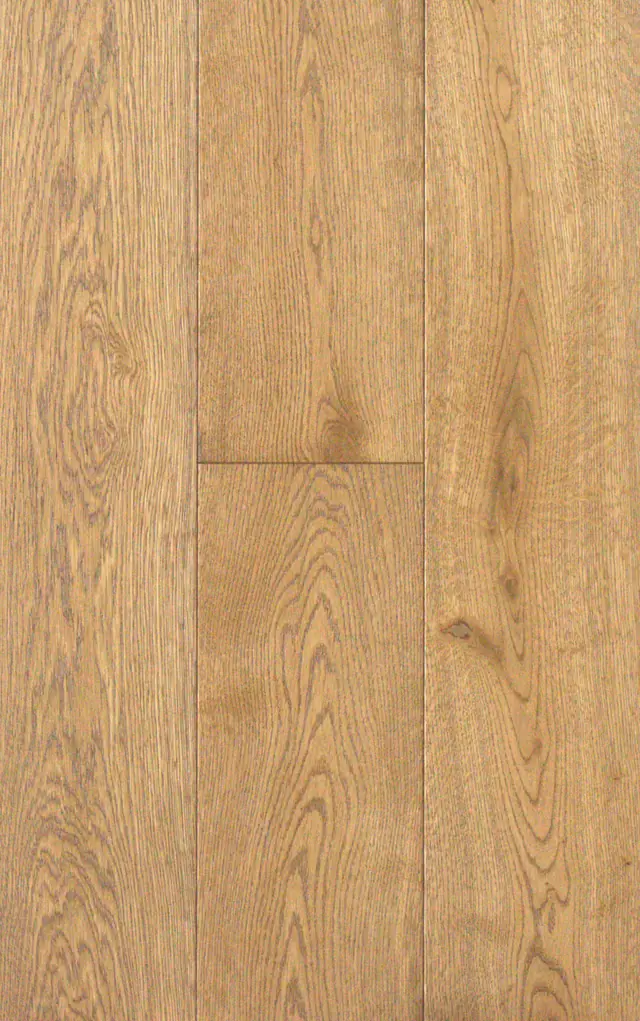 Saddle Oak engineered oak 190mm plank flooring, smoked, brushed and UV lacquered finish, LIGNORA LN425