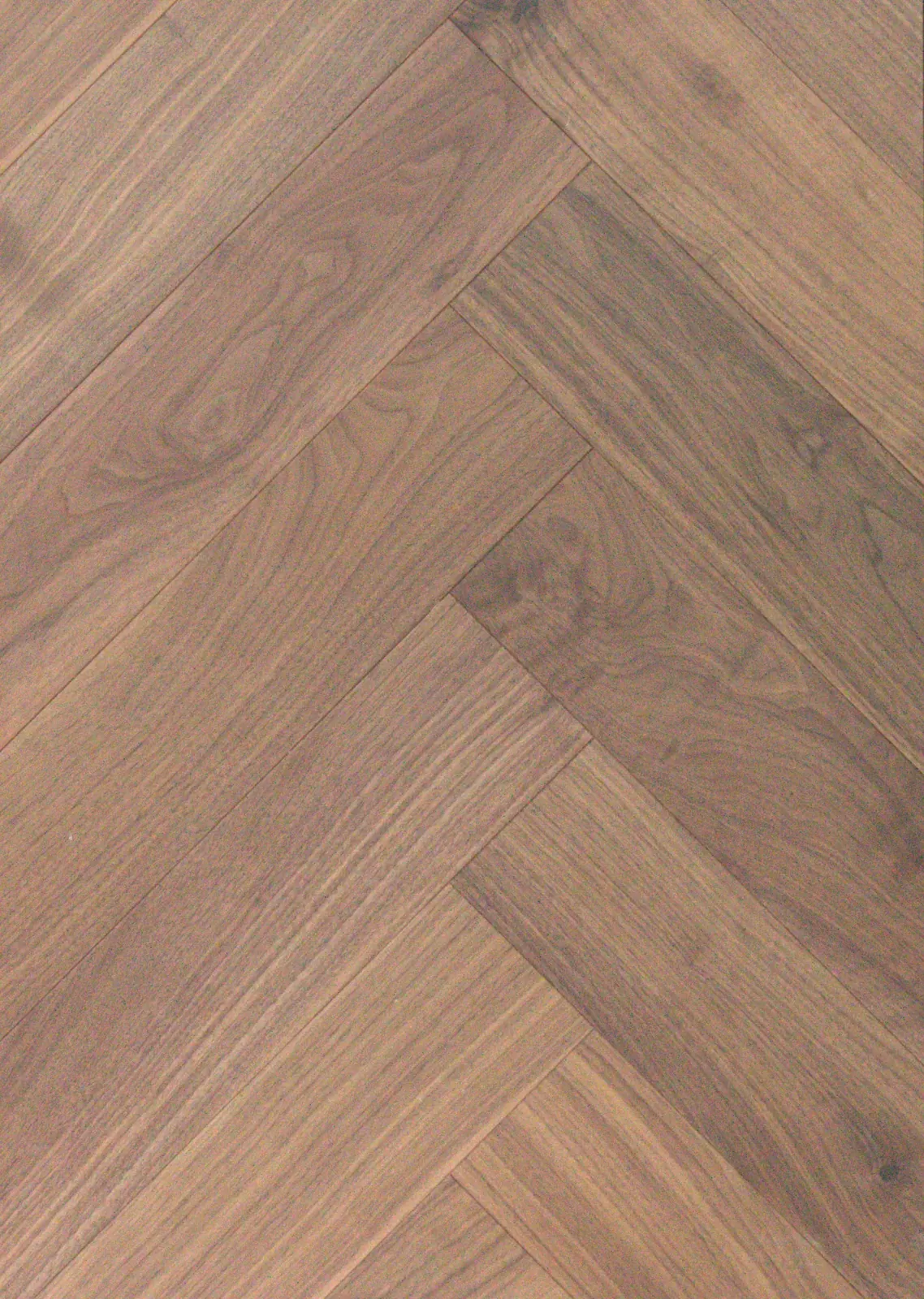 Engineered walnut herringbone flooring, UV oiled finish, LIGNORA LN203