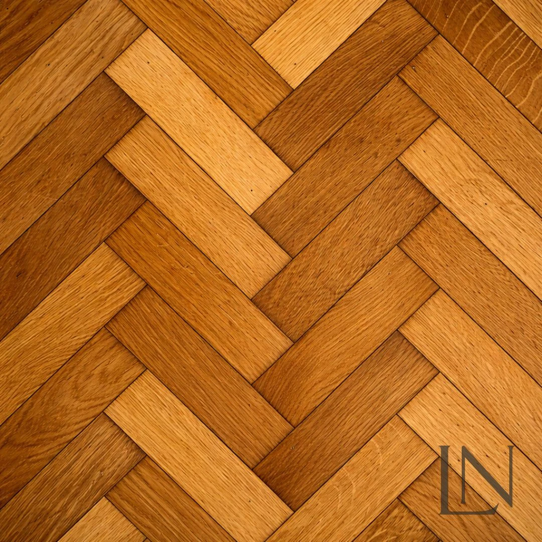 LNR197 Basket Weave — Rustic Brown reclaimed oak flooring