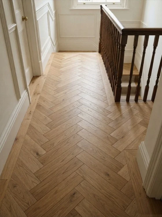 Herringbone landing, London
