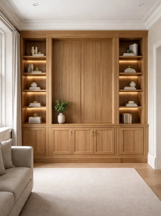 Bespoke alcove joinery, Esher