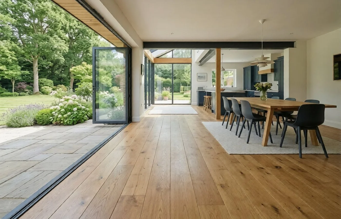 Oak flooring extension, Cobham