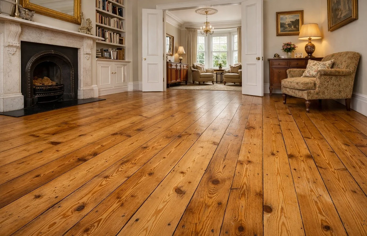 Victorian pine floor restoration, Dulwich
